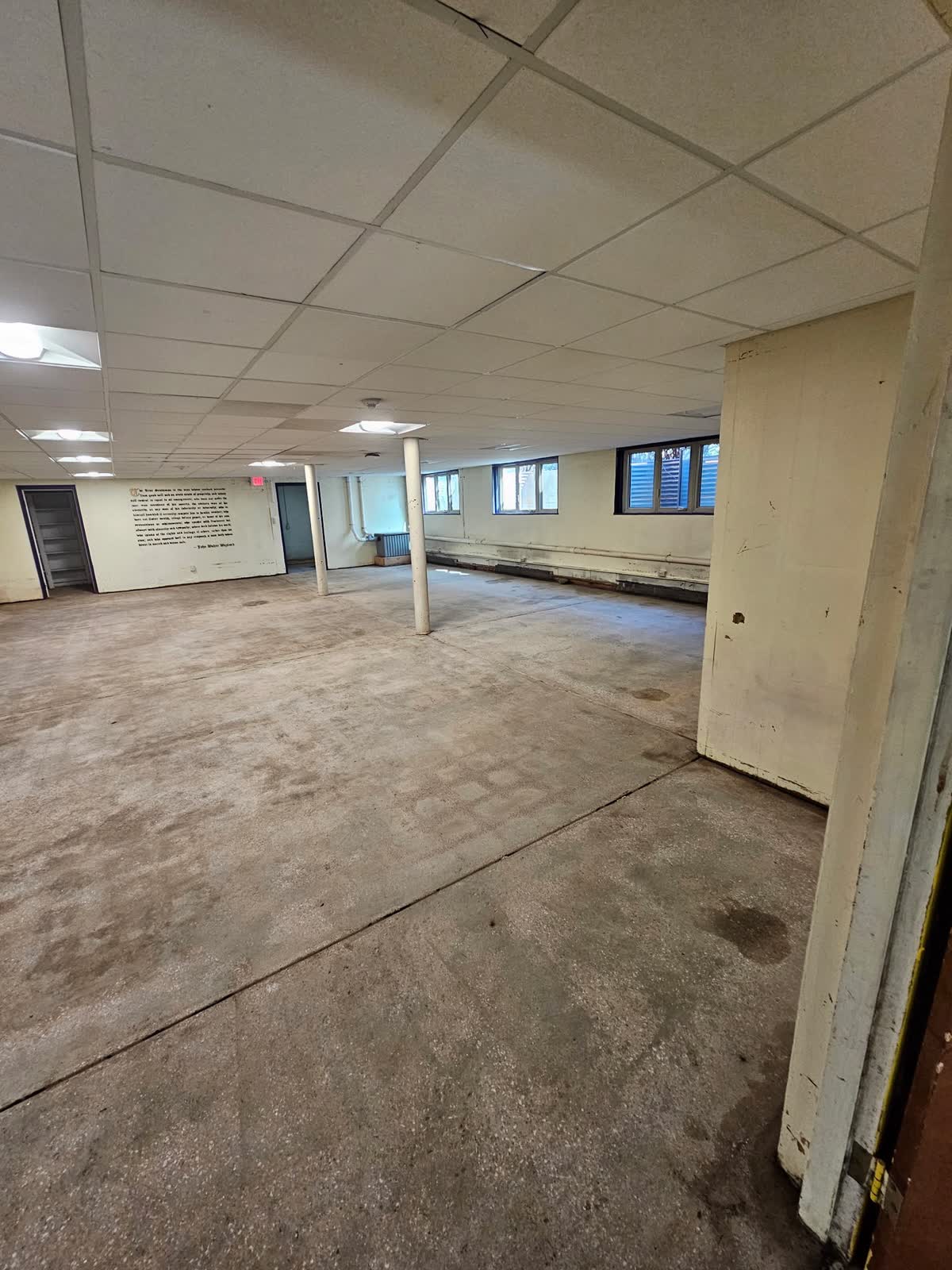 Chapter room looking west, fully emptied