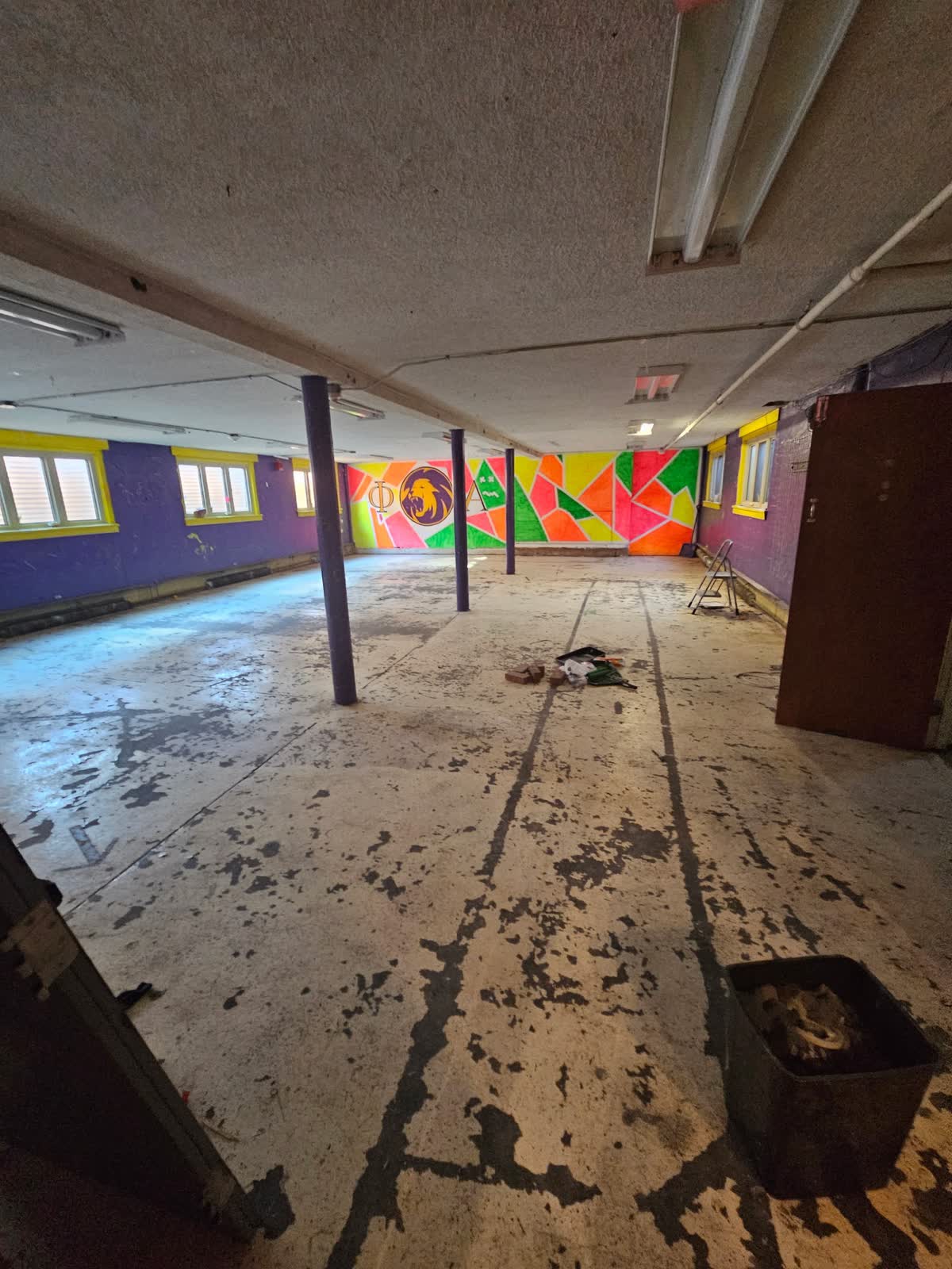 Basement chapter room cleared, July 17 2026
